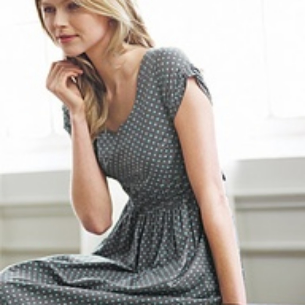 Garnet Hill cotton dress polka dot size 4